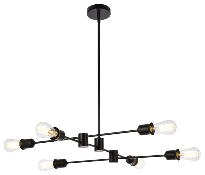 Xander 6-Light Pendant, Black
