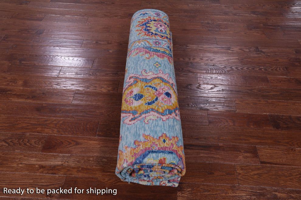 Handmade Turkish Oushak Wool Rug 9' 3" X 12' 0" - Q16087