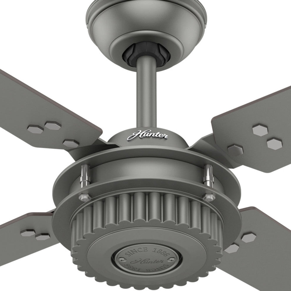 Hunter Fan Company 54" Chronicle Matte Silver Ceiling Fan With Wall Control