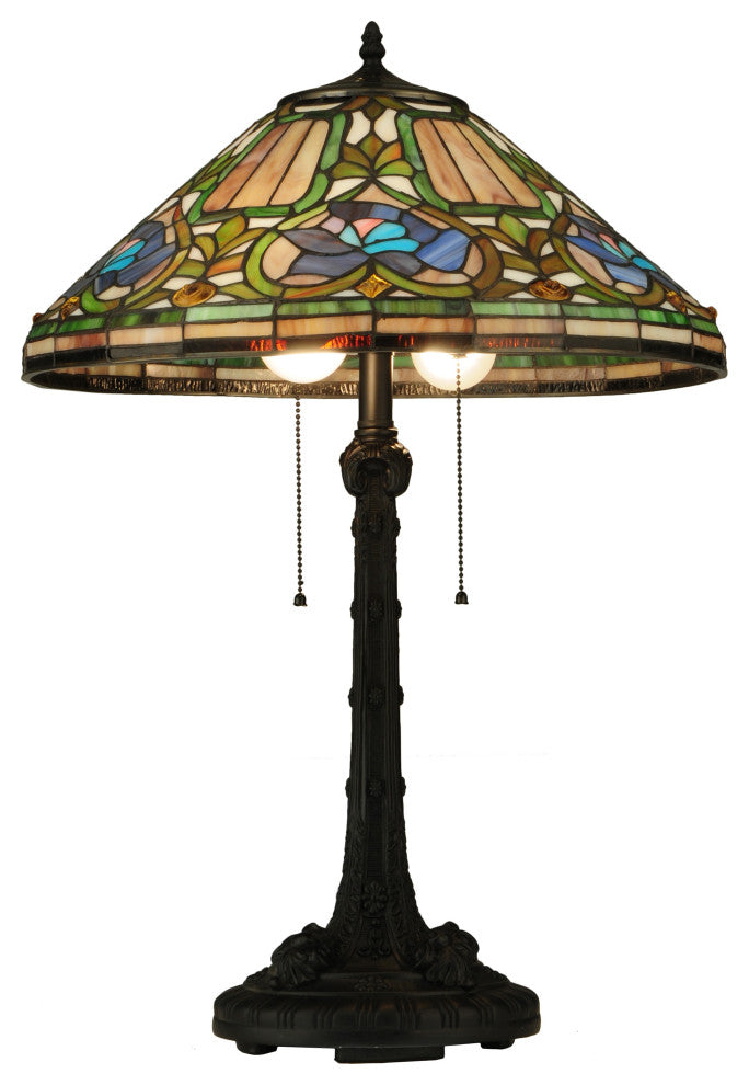 Meyda lighting 124816 26.5"H Tiffany Floral Table Lamp