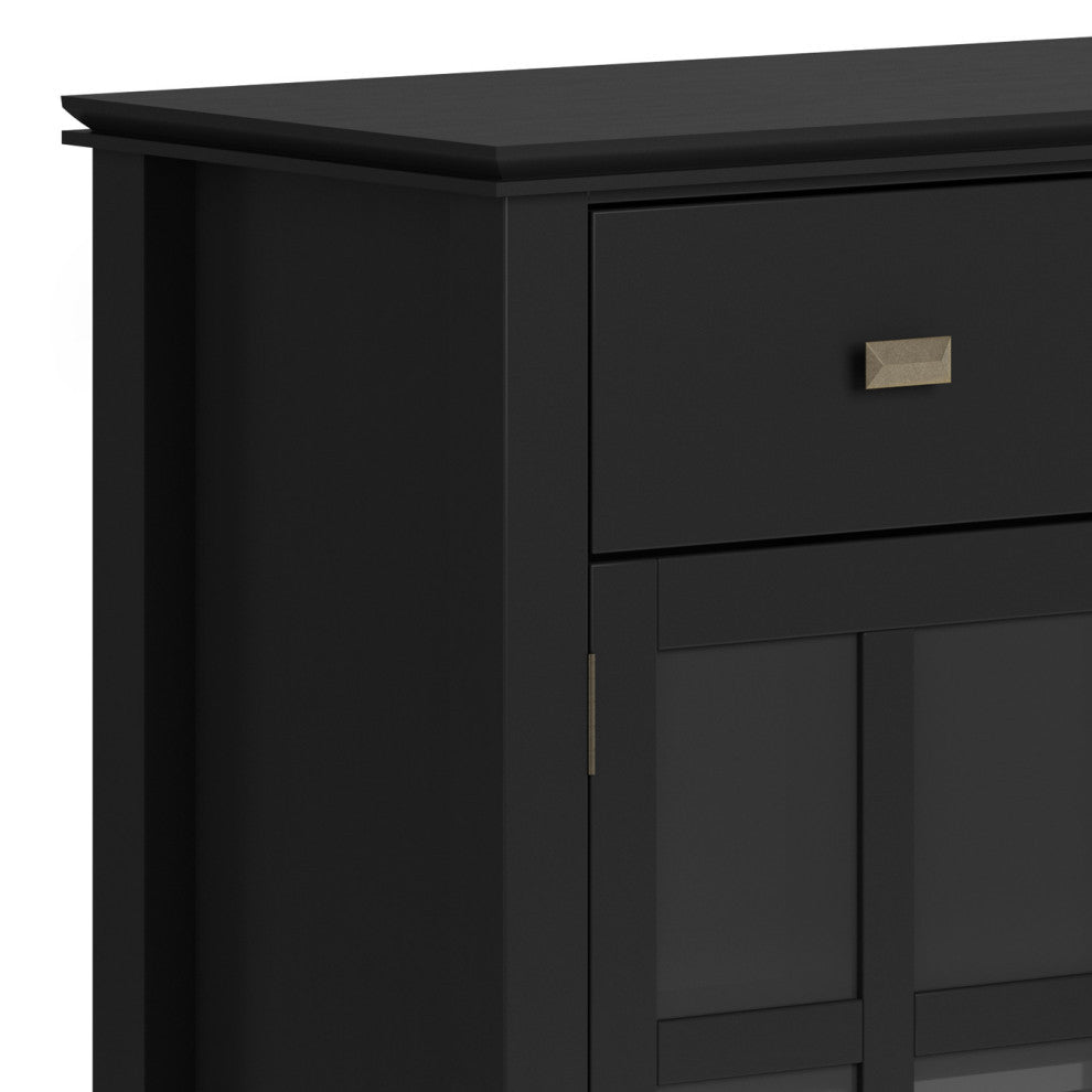 Artisan Solid Wood Sideboard Buffet, Black