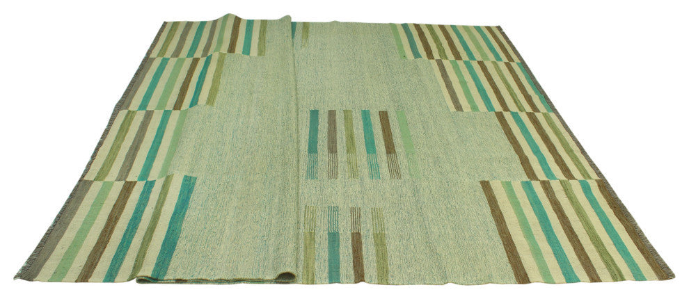 Winchester Kilim Habibeh Blue/Ivory Rug, 8'11x11'9