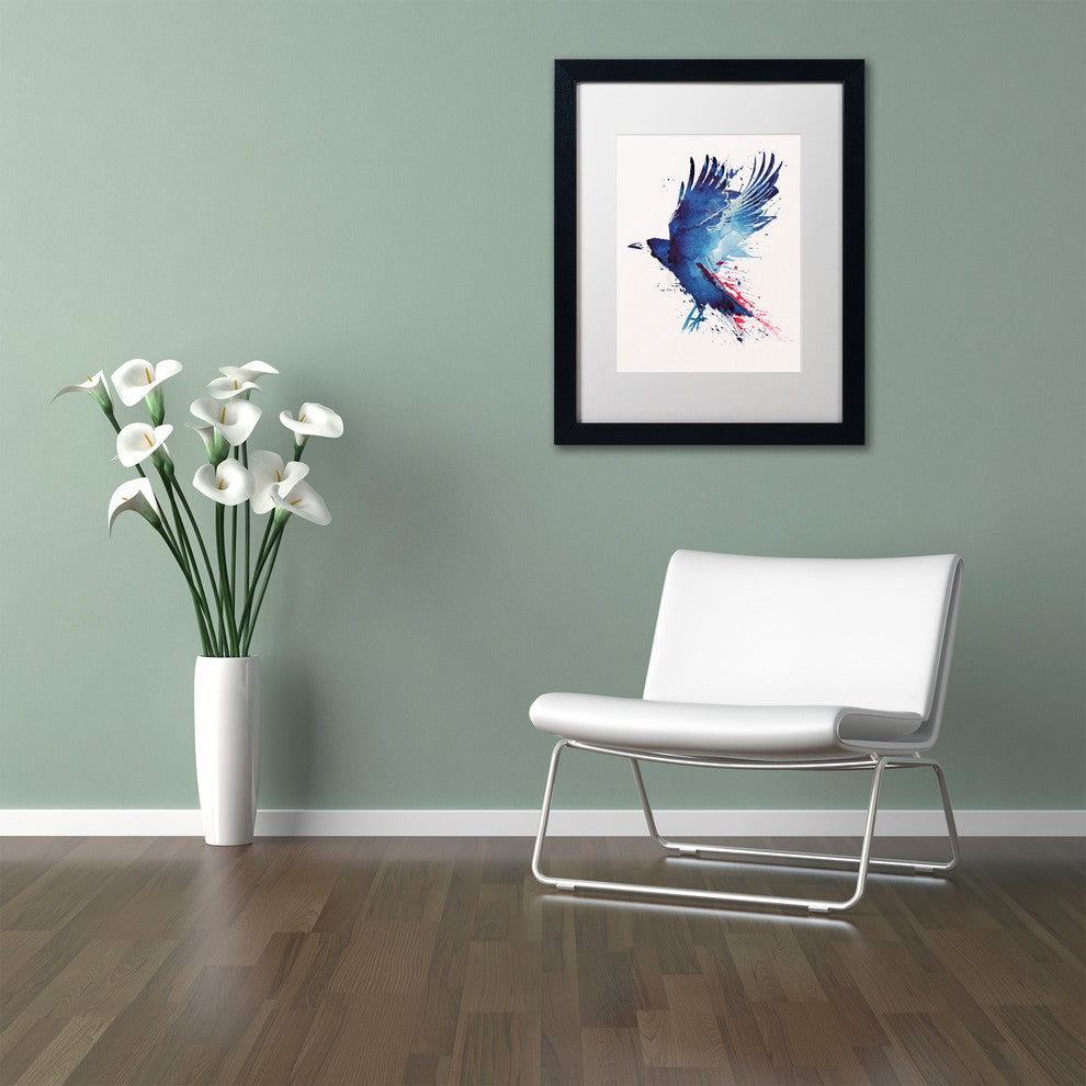 Robert Farkas 'Bloody Crow' Matted Framed Art