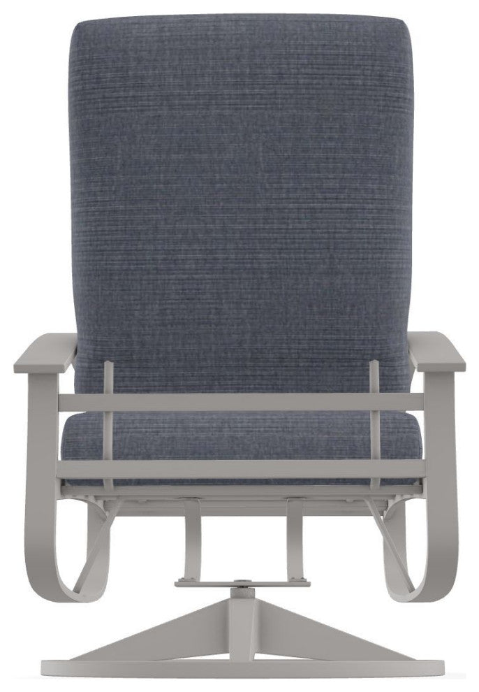 Belle Isle Cushion Outdoor Swivel Rocker, Proven Denim/Warm Gray
