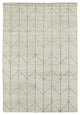 Kaleen Hand Woven Solitaire Sand Bamboo Silk Rug, 8'x11'