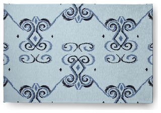Diamonds & Curls Soft Chenille Area Rug, Blue, 2'x3'