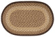 Chocolate/Natural Oval Braided Rug 20"x30"