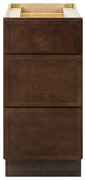 Vanity Art Birch Plywood Single Base Storage Cabinet, Brown, 15 Inch (3 Drawers)