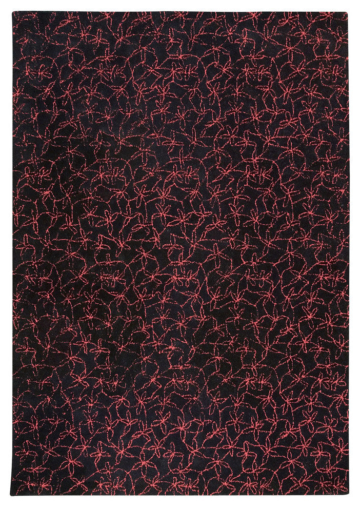 Hand Tufted Black Wool Area Rug