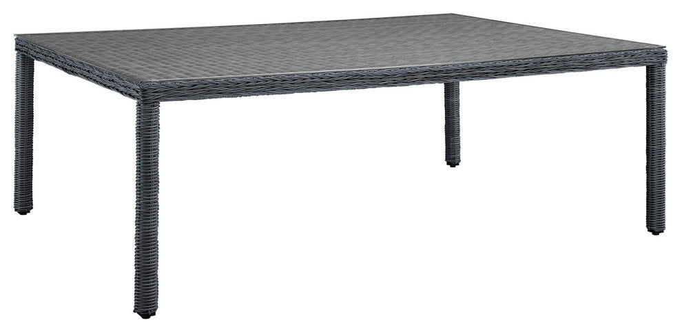 Gray Summon 90" Outdoor Patio Dining Table
