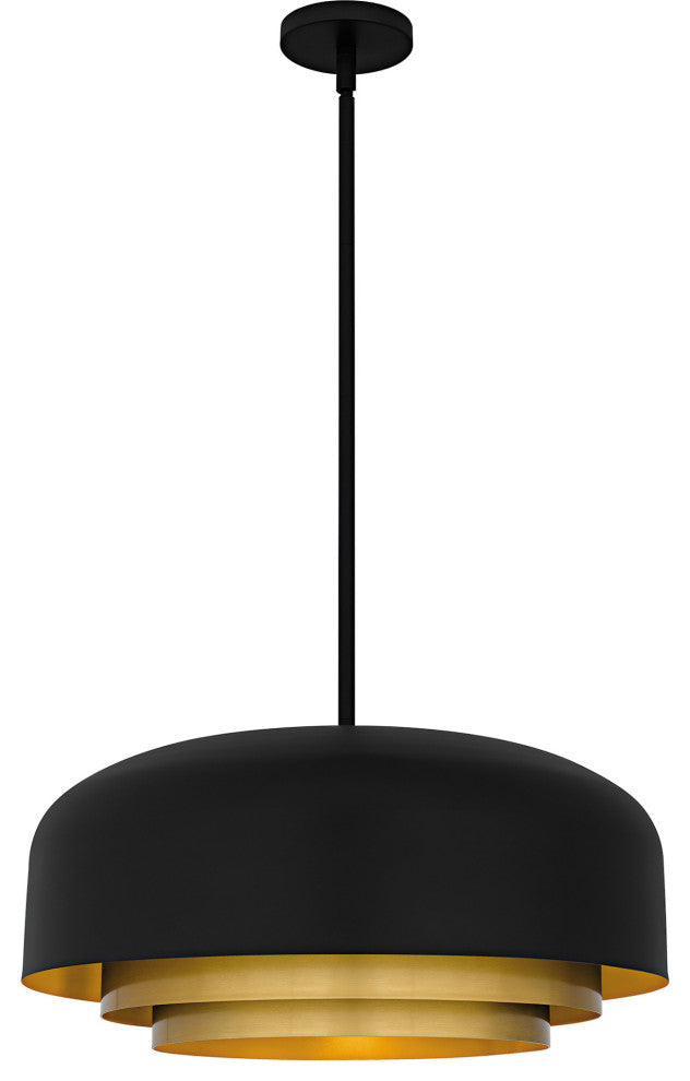 Quoizel FRK2822 Frankie 4 Light 22"W Pendant - Matte Black