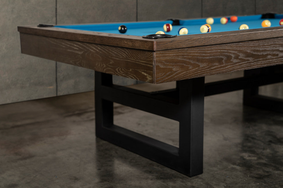Mckay 8' Slate Pool Table, Brown Wash