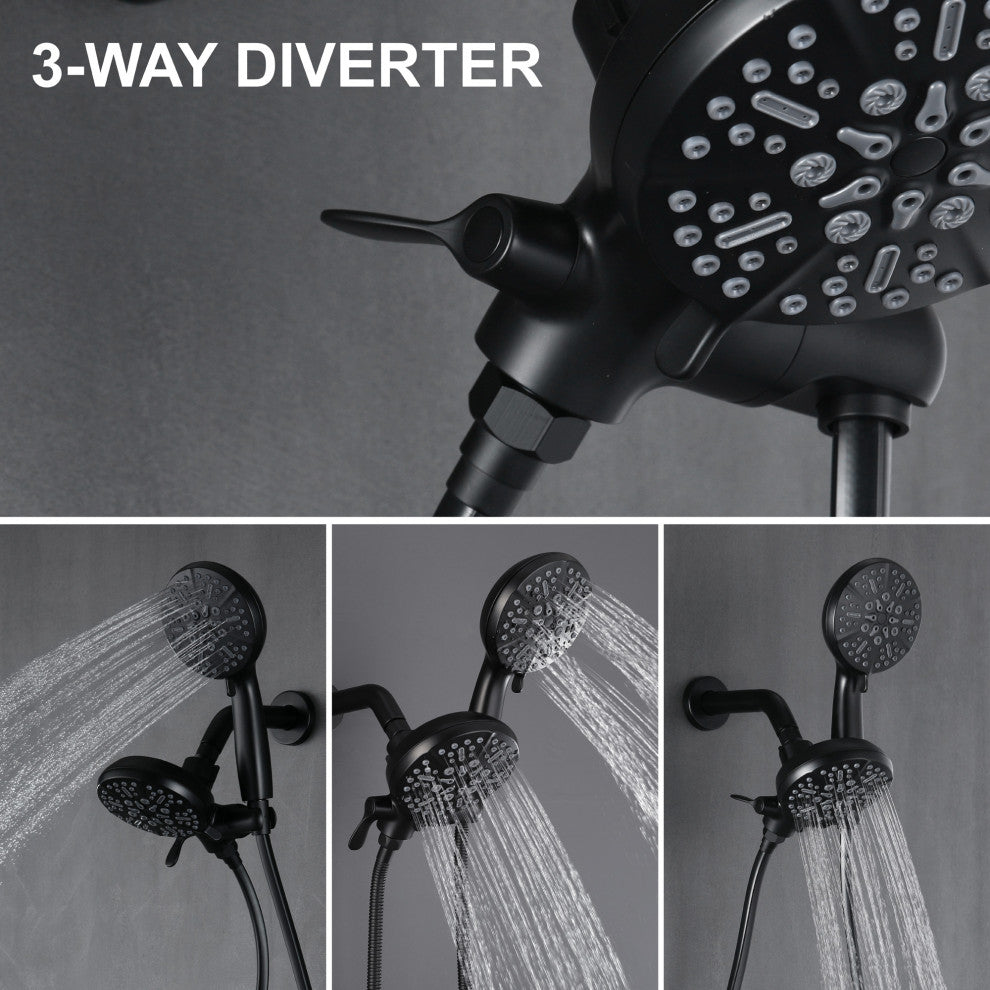 Wellfor Shower Faucet, 4.72" Large Face Handheld Shower Head