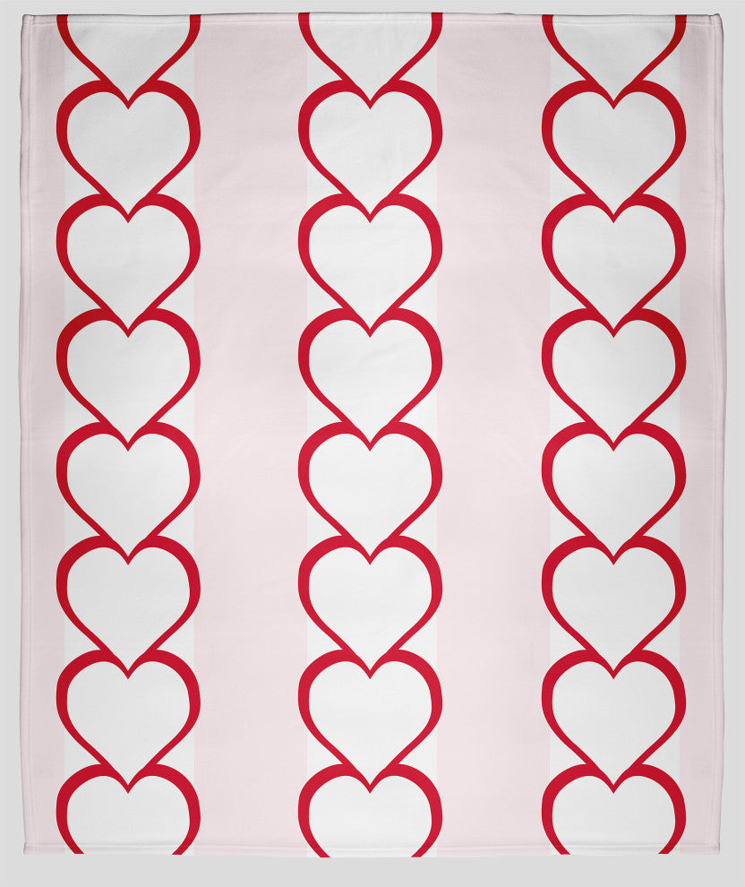 60 x 80 in Be Mine Valentine's Throw Blanket, Red
