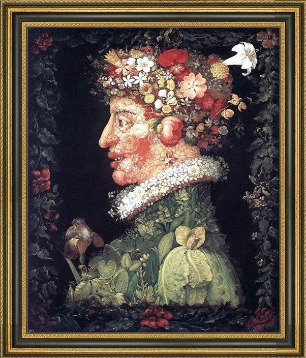 Giuseppe Arcimboldo Spring - 16" x 20" Framed Premium Canvas Print