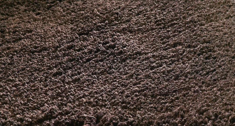 6' Round  Polyester Espresso Area Rug