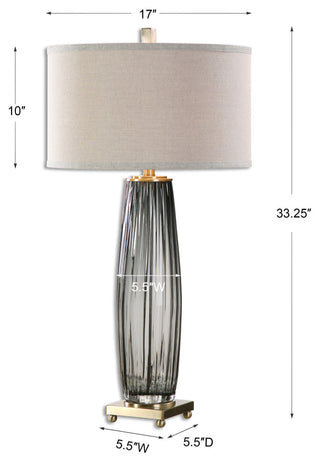 Uttermost Vilminore Gray Glass Table Lamp