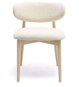 Zinea Performance Textured Velvet Dining Chair, Cream