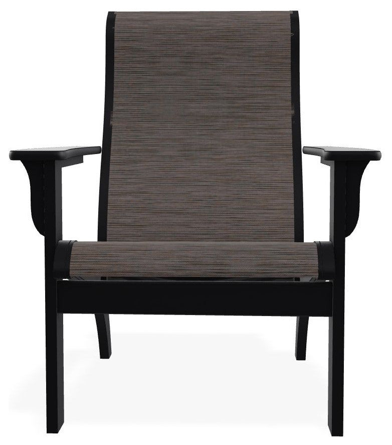 Adirondack Sling Outdoor Adirondack Armchair, James/Black