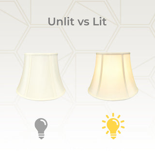 Royal Designs Modified Bell Lamp Shade, Eggshell, 9x14x10.5, Set of 2