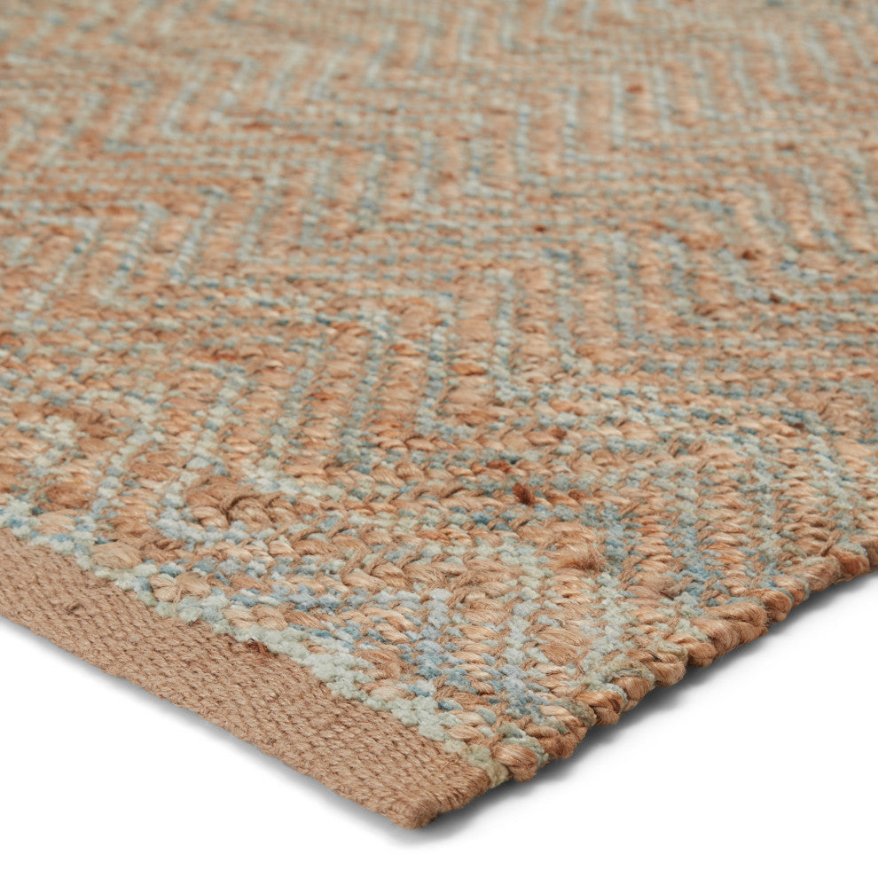 Jaipur Living Reap Natural Chevron Tan/Green Area Rug, 8'x10'