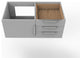 CastelloUSA Alpine 36" Wall Mounted Vanity, Base Only, Gray, Brushed Nickel