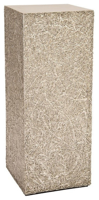 String Theory Pedestal, Silver Leaf, Medium
