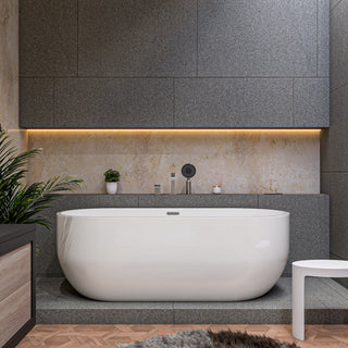 ALFI brand AB2703 Deck Mounted Roman Tub Filler - Polished Chrome