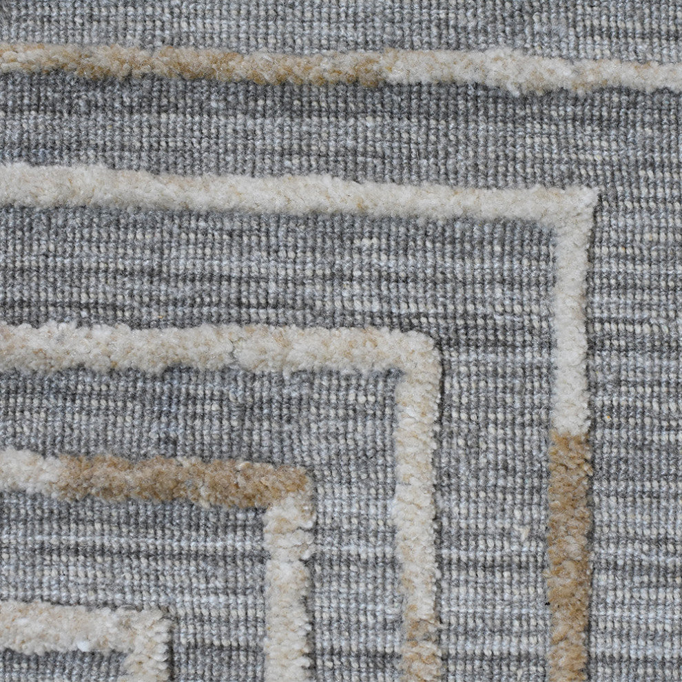 HAND WOVEN FLAT WEAVE KILIM POLYESTER RUGS -Rectangle,Gray Multicolor,Geometric, [Rectangle] 6'x9'