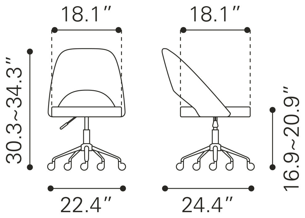 Treibh Office Chair Light Gray