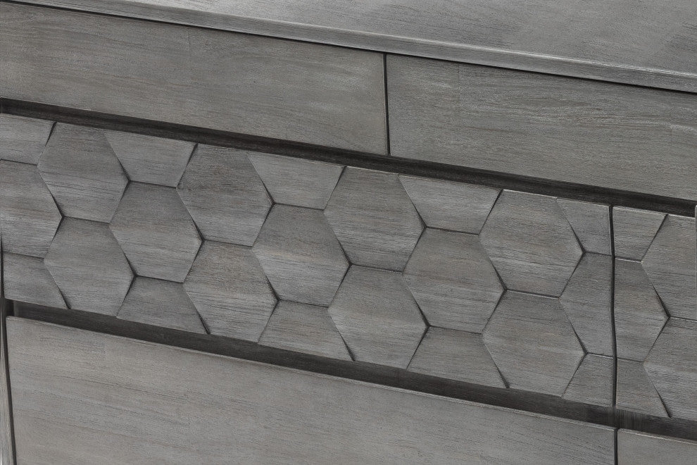 Makena 6 Drawer Dresser in Grey Acacia Wood