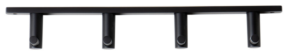 ALFI brand AB9528-BM Black Matte Wall Mounted 4 Prong Robe / Towel Hook