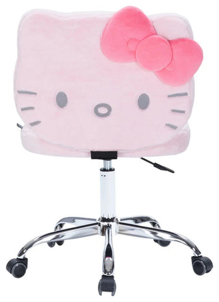 Teddy Fur Swivel Vanity Chair, White