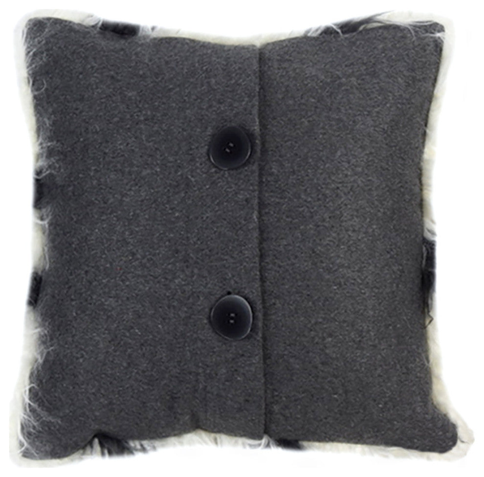 LUZIO Diamond Tibet Vegan Faux Fur Pillow Cover 19.6x19.6