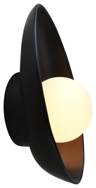 Ambiance Oval Coupe Wall Sconce, Carbon Matte Black