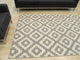 Handmade Wool Gray Contemporary Trellis Flatweave Reversible Moroccan Rug, 12'x15'
