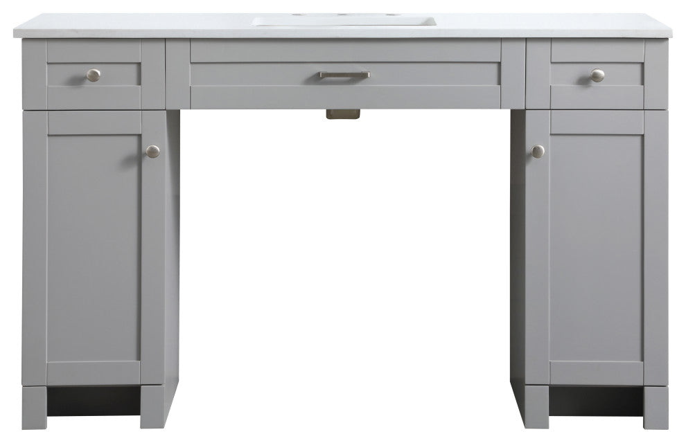 54" ADA Compliant Bathroom Vanity, Gray