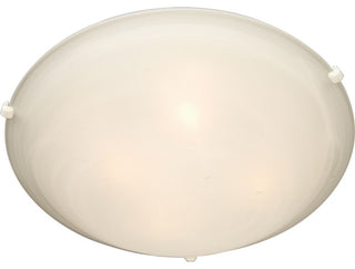 Maxim Malaga 2-Light White Marble Glass Bowl Flush Mount