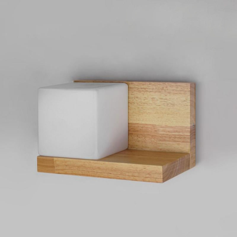 Tarragona | Wooden Shelf with LED Lamp, Left