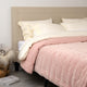Velvet and Cotton Tufted Quilt, Pink, King