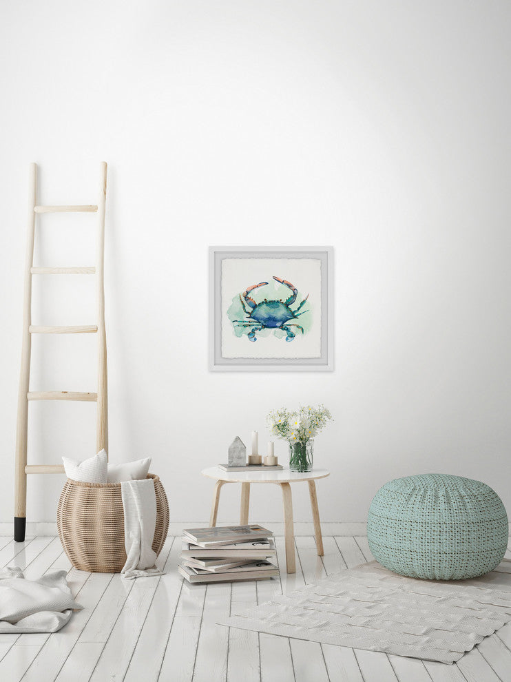 "Notre Bon Crabe Celeste" Framed Painting Print, 12"x12"