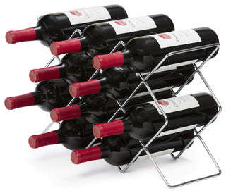 Mango Steam 10 Bottle Wine Rack, Silver