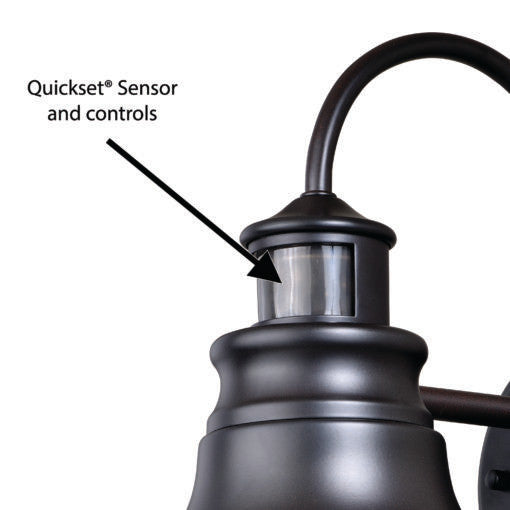 Delano Dualux 9" Outdoor Wall Sconce, Oil Burnished Bronze