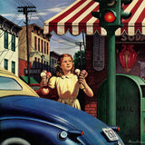 "Dripping Cones" Painting Print on Canvas by Stevan Dohanos