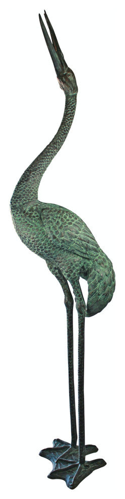 Colossal Straight Neck Crane Bronze