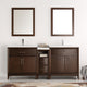 Cambridge 72" Antique Coffee Double Sink Traditional Bathroom Vanity, FFT1030BN