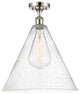 Innovations 516-1C-PN-GBC-164 1 Light Semi-Flush Mount, Polished Nickel