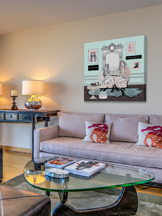 "LA Shopping" Painting Print on Wrapped Canvas