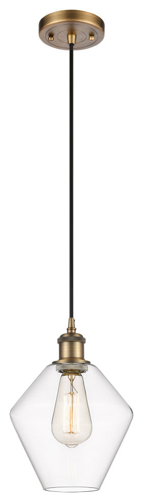 Innovations 516-1P-BB-G652-8 1-Light Mini Pendant, Brushed Brass