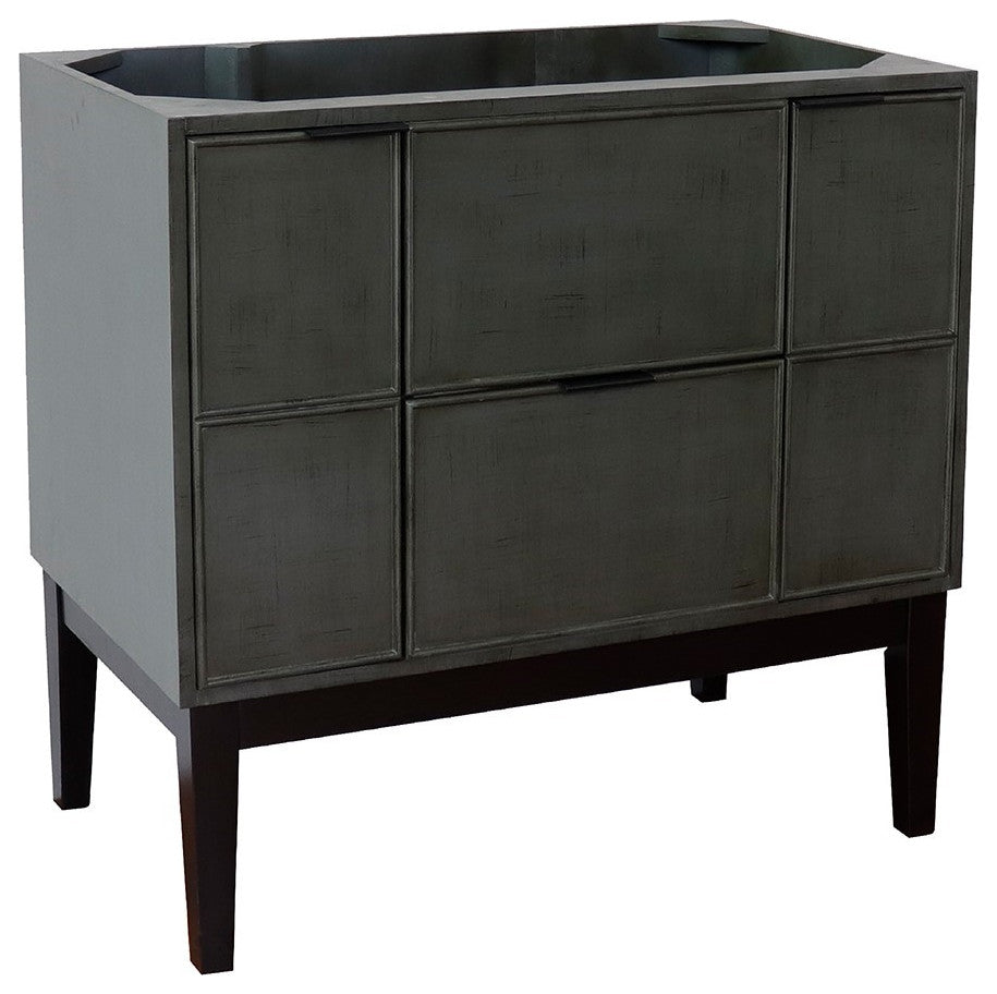 36" Single Vanity, Linen Gray Finish - Cabinet Only